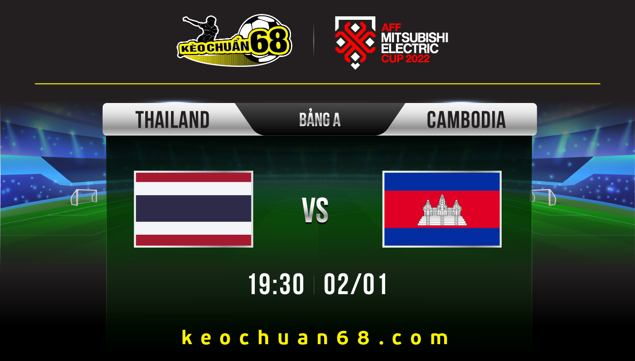 Soi kèo Thái Lan vs Campuchia, 19:30 02/01